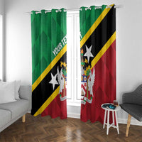 Custom Saint Kitts and Nevis Cricket Window Curtain Go Champions Patriots