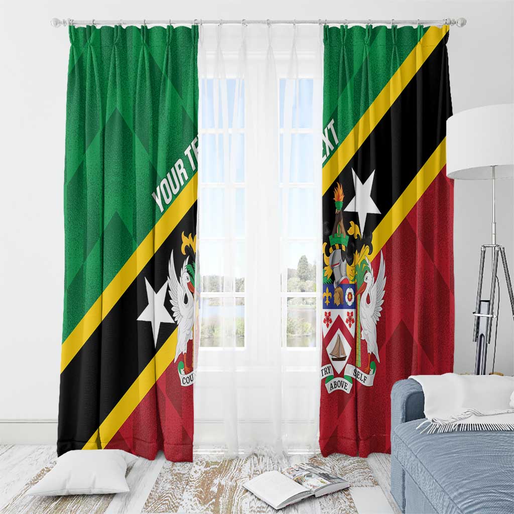 Custom Saint Kitts and Nevis Cricket Window Curtain Go Champions Patriots