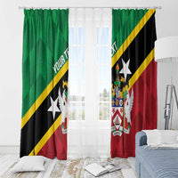Custom Saint Kitts and Nevis Cricket Window Curtain Go Champions Patriots
