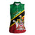Custom Saint Kitts and Nevis Cricket Women Sleeveless Polo Shirt Go Champions Patriots