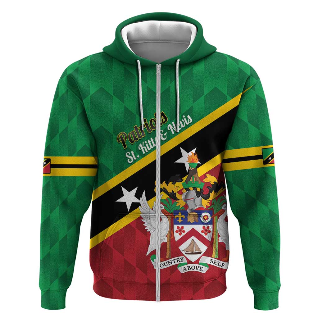 Custom Saint Kitts and Nevis Cricket Zip Hoodie Go Champions Patriots