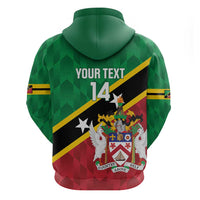 Custom Saint Kitts and Nevis Cricket Zip Hoodie Go Champions Patriots