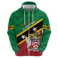 Custom Saint Kitts and Nevis Cricket Zip Hoodie Go Champions Patriots