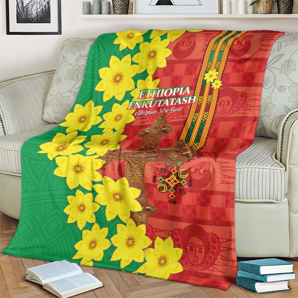 Enkutatash Ethiopia Blanket Melkam Addis Amet Adey Abeba Flower