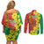 Enkutatash Ethiopia Couples Matching Off Shoulder Short Dress and Long Sleeve Button Shirt Melkam Addis Amet Adey Abeba Flower - Wonder Print Shop