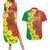 Enkutatash Ethiopia Couples Matching Summer Maxi Dress and Hawaiian Shirt Melkam Addis Amet Adey Abeba Flower - Wonder Print Shop