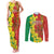 Enkutatash Ethiopia Couples Matching Tank Maxi Dress and Long Sleeve Button Shirt Melkam Addis Amet Adey Abeba Flower - Wonder Print Shop