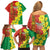 Enkutatash Ethiopia Family Matching Off Shoulder Short Dress and Hawaiian Shirt Melkam Addis Amet Adey Abeba Flower - Wonder Print Shop