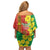 Enkutatash Ethiopia Family Matching Off Shoulder Short Dress and Hawaiian Shirt Melkam Addis Amet Adey Abeba Flower - Wonder Print Shop