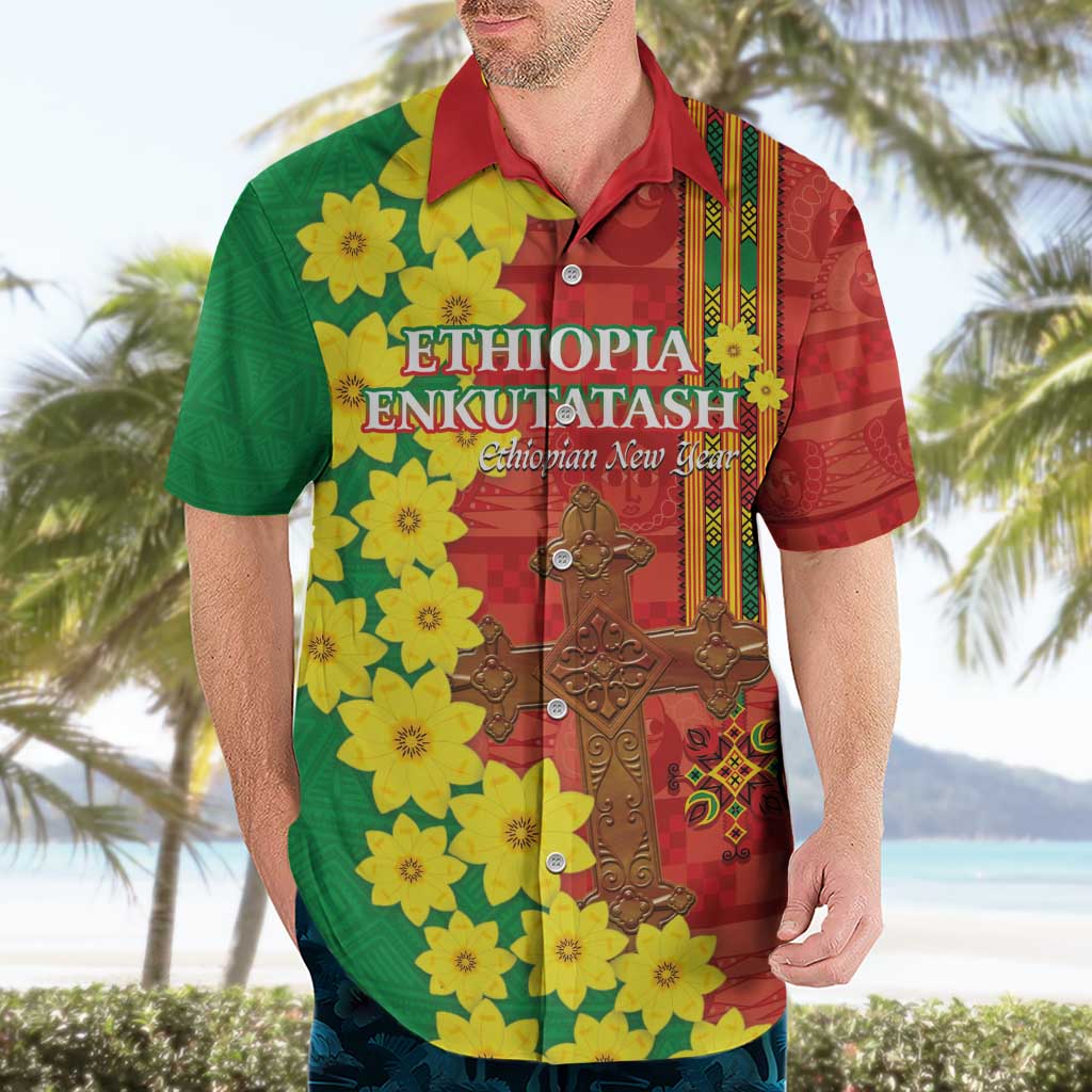 Enkutatash Ethiopia Hawaiian Shirt Melkam Addis Amet Adey Abeba Flower - Wonder Print Shop