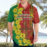 Enkutatash Ethiopia Hawaiian Shirt Melkam Addis Amet Adey Abeba Flower - Wonder Print Shop