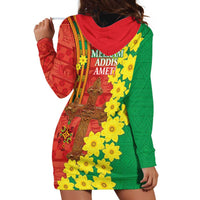 Enkutatash Ethiopia Hoodie Dress Melkam Addis Amet Adey Abeba Flower - Wonder Print Shop