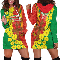 Enkutatash Ethiopia Hoodie Dress Melkam Addis Amet Adey Abeba Flower - Wonder Print Shop