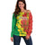 Enkutatash Ethiopia Off Shoulder Sweater Melkam Addis Amet Adey Abeba Flower - Wonder Print Shop