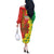 Enkutatash Ethiopia Off The Shoulder Long Sleeve Dress Melkam Addis Amet Adey Abeba Flower - Wonder Print Shop