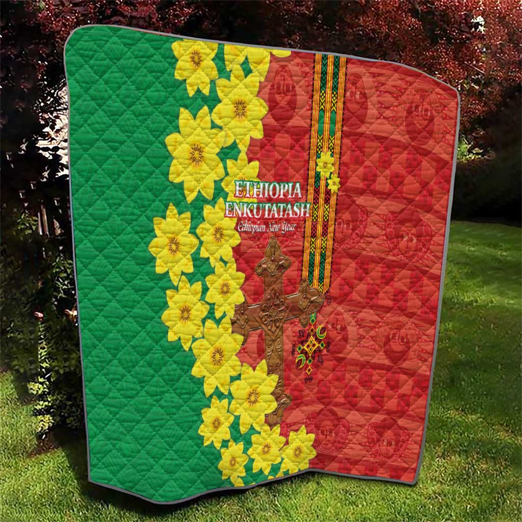 Enkutatash Ethiopia Quilt Melkam Addis Amet Adey Abeba Flower - Wonder Print Shop