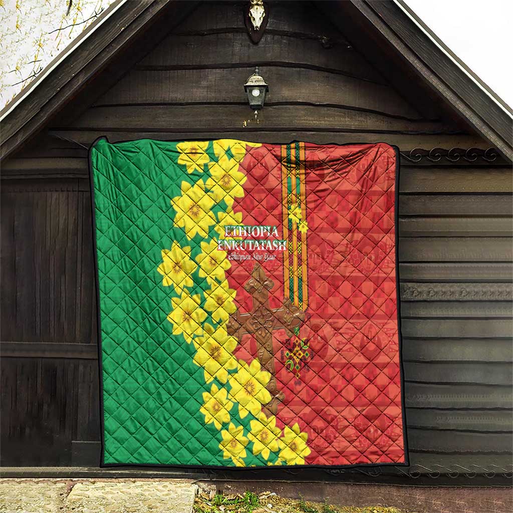 Enkutatash Ethiopia Quilt Melkam Addis Amet Adey Abeba Flower - Wonder Print Shop