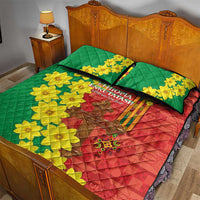 Enkutatash Ethiopia Quilt Bed Set Melkam Addis Amet Adey Abeba Flower - Wonder Print Shop
