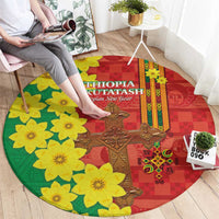 Enkutatash Ethiopia Round Carpet Melkam Addis Amet Adey Abeba Flower