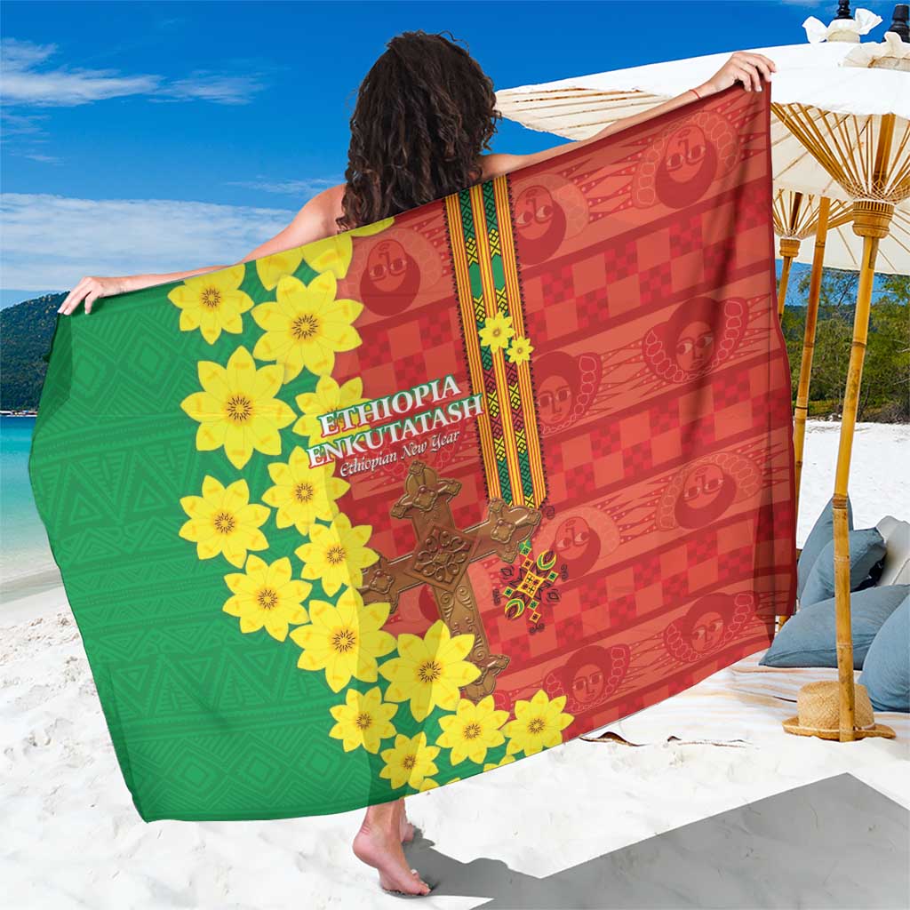 Enkutatash Ethiopia Sarong Melkam Addis Amet Adey Abeba Flower - Wonder Print Shop