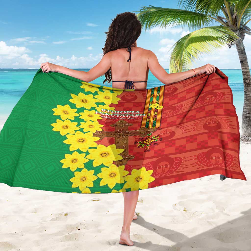 Enkutatash Ethiopia Sarong Melkam Addis Amet Adey Abeba Flower - Wonder Print Shop