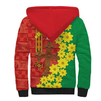Enkutatash Ethiopia Sherpa Hoodie Melkam Addis Amet Adey Abeba Flower - Wonder Print Shop