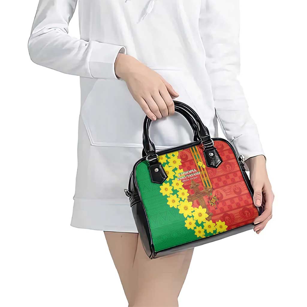 Enkutatash Ethiopia Shoulder Handbag Melkam Addis Amet Adey Abeba Flower