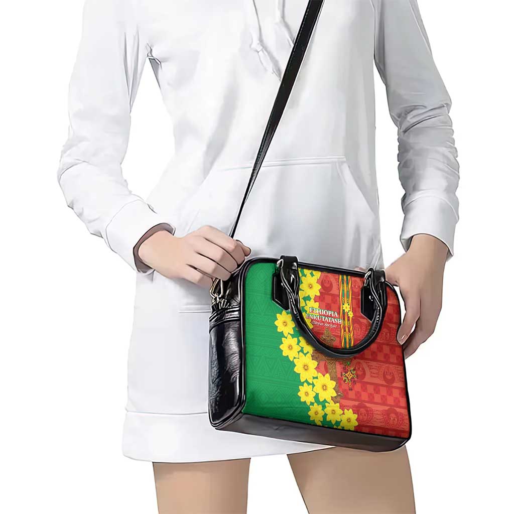 Enkutatash Ethiopia Shoulder Handbag Melkam Addis Amet Adey Abeba Flower
