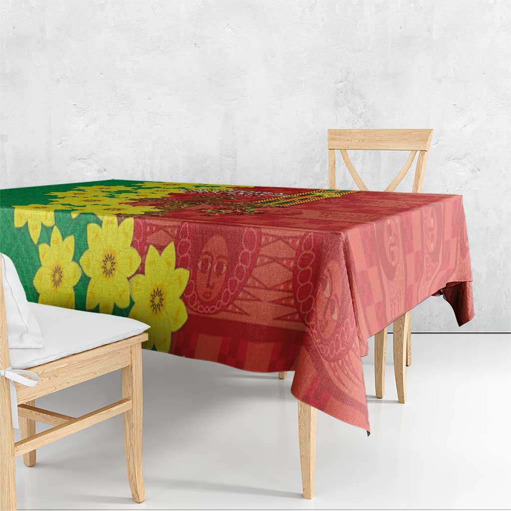 Enkutatash Ethiopia Tablecloth Melkam Addis Amet Adey Abeba Flower - Wonder Print Shop