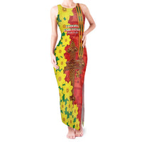 Enkutatash Ethiopia Tank Maxi Dress Melkam Addis Amet Adey Abeba Flower - Wonder Print Shop