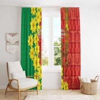 Enkutatash Ethiopia Window Curtain Melkam Addis Amet Adey Abeba Flower - Wonder Print Shop