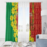 Enkutatash Ethiopia Window Curtain Melkam Addis Amet Adey Abeba Flower - Wonder Print Shop