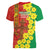 Enkutatash Ethiopia Women V-Neck T-Shirt Melkam Addis Amet Adey Abeba Flower - Wonder Print Shop