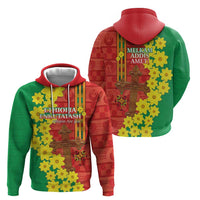 Enkutatash Ethiopia Zip Hoodie Melkam Addis Amet Adey Abeba Flower - Wonder Print Shop