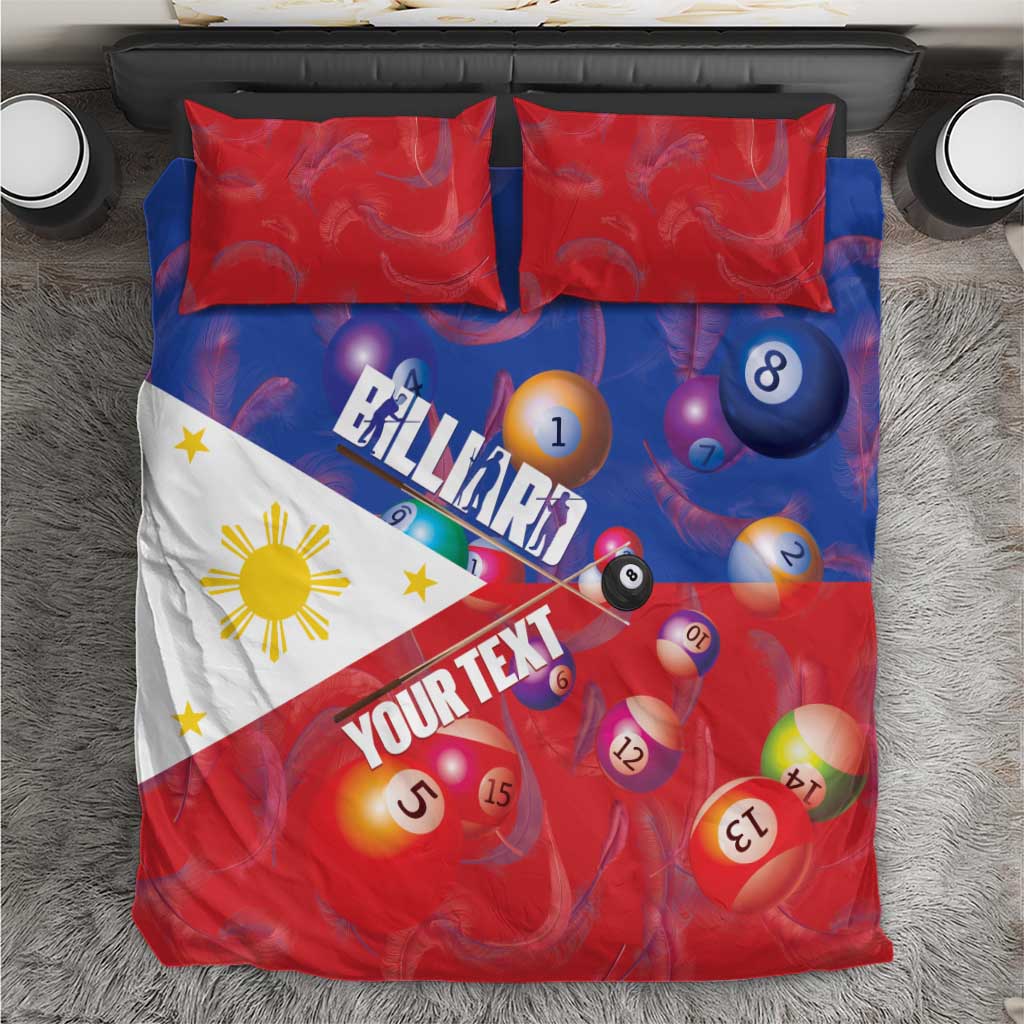 Personalised Philippines Billiards Bedding Set Cue With Balls Flag Style - Wonder Print Shop