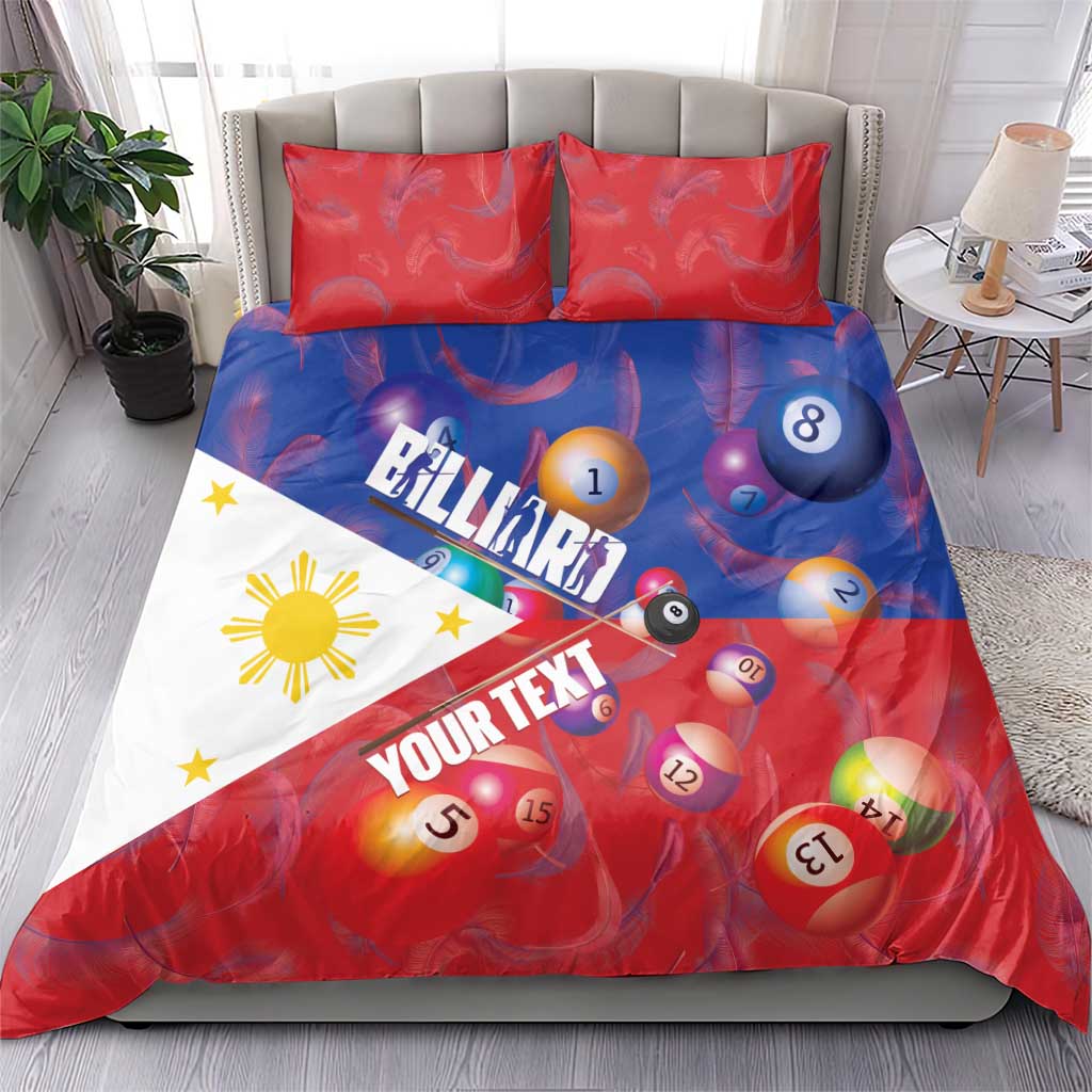Personalised Philippines Billiards Bedding Set Cue With Balls Flag Style - Wonder Print Shop