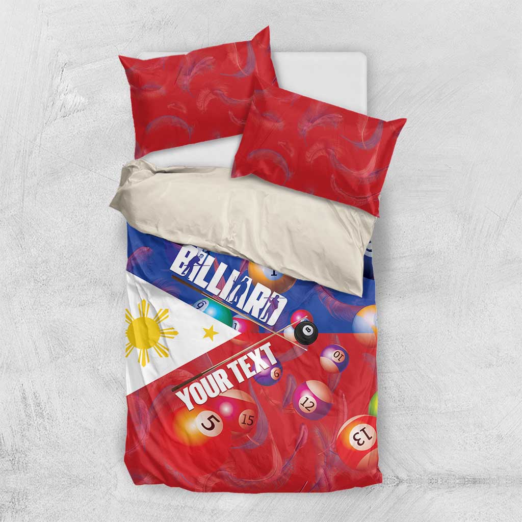 Personalised Philippines Billiards Bedding Set Cue With Balls Flag Style - Wonder Print Shop