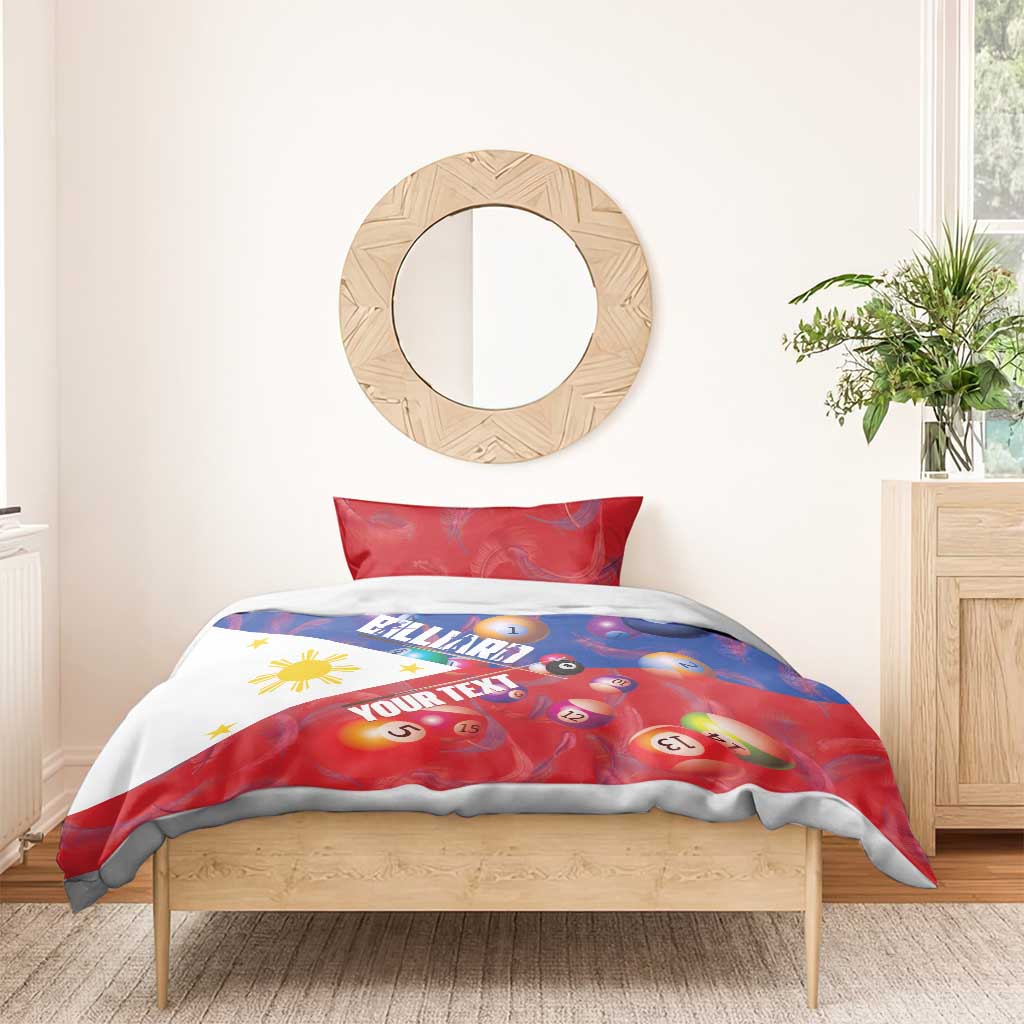 Personalised Philippines Billiards Bedding Set Cue With Balls Flag Style - Wonder Print Shop