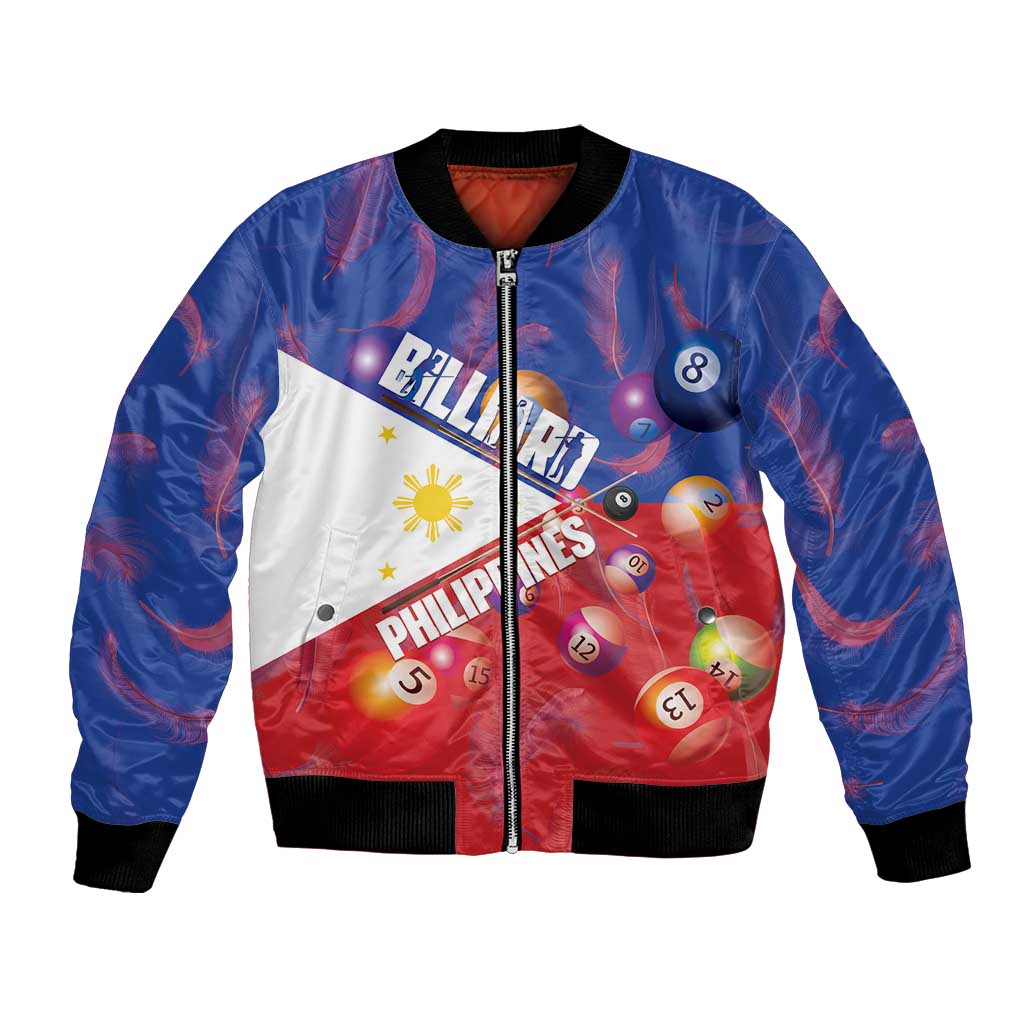 Personalised Philippines Billiards Bomber Jacket Cue With Balls Flag Style - Wonder Print Shop