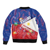 Personalised Philippines Billiards Bomber Jacket Cue With Balls Flag Style - Wonder Print Shop