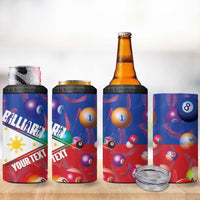 Personalised Philippines Billiards 4 in 1 Can Cooler Tumbler Cue With Balls Flag Style - Wonder Print Shop