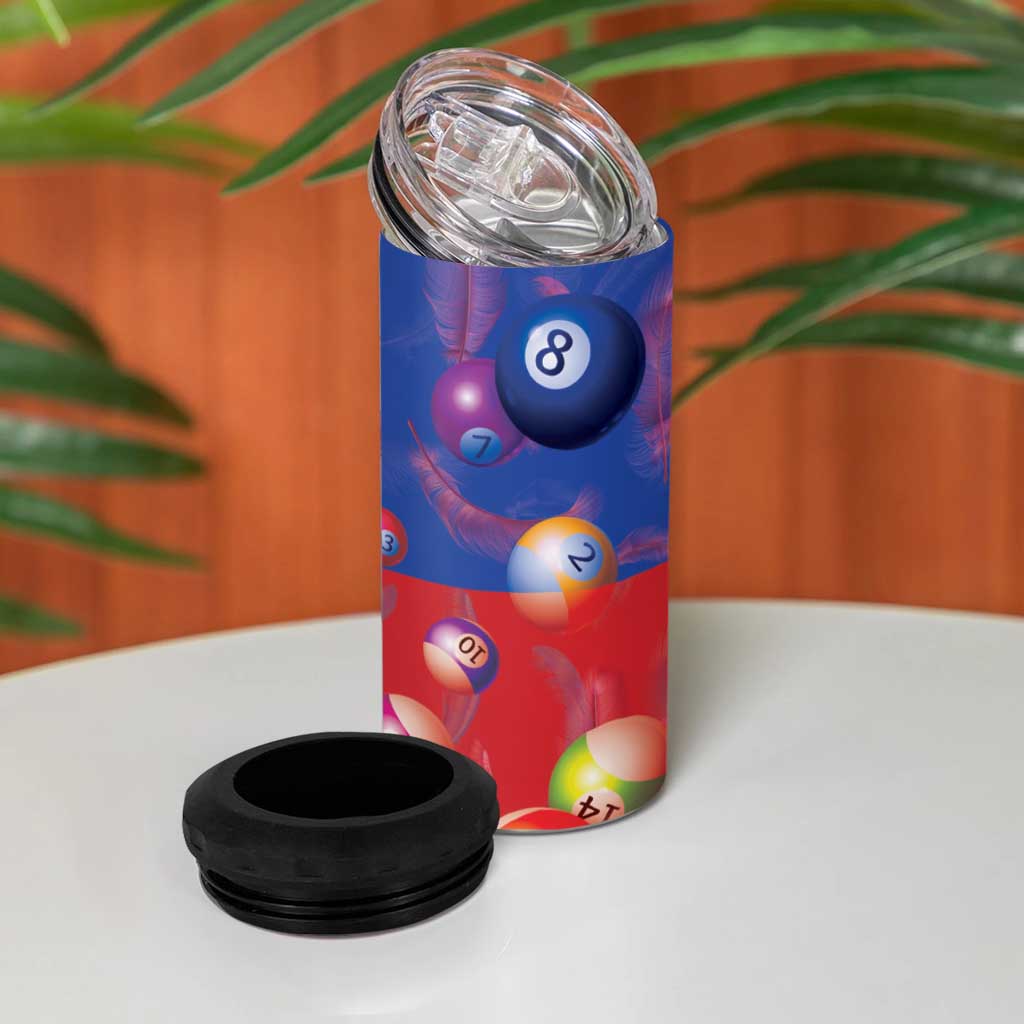 Personalised Philippines Billiards 4 in 1 Can Cooler Tumbler Cue With Balls Flag Style - Wonder Print Shop