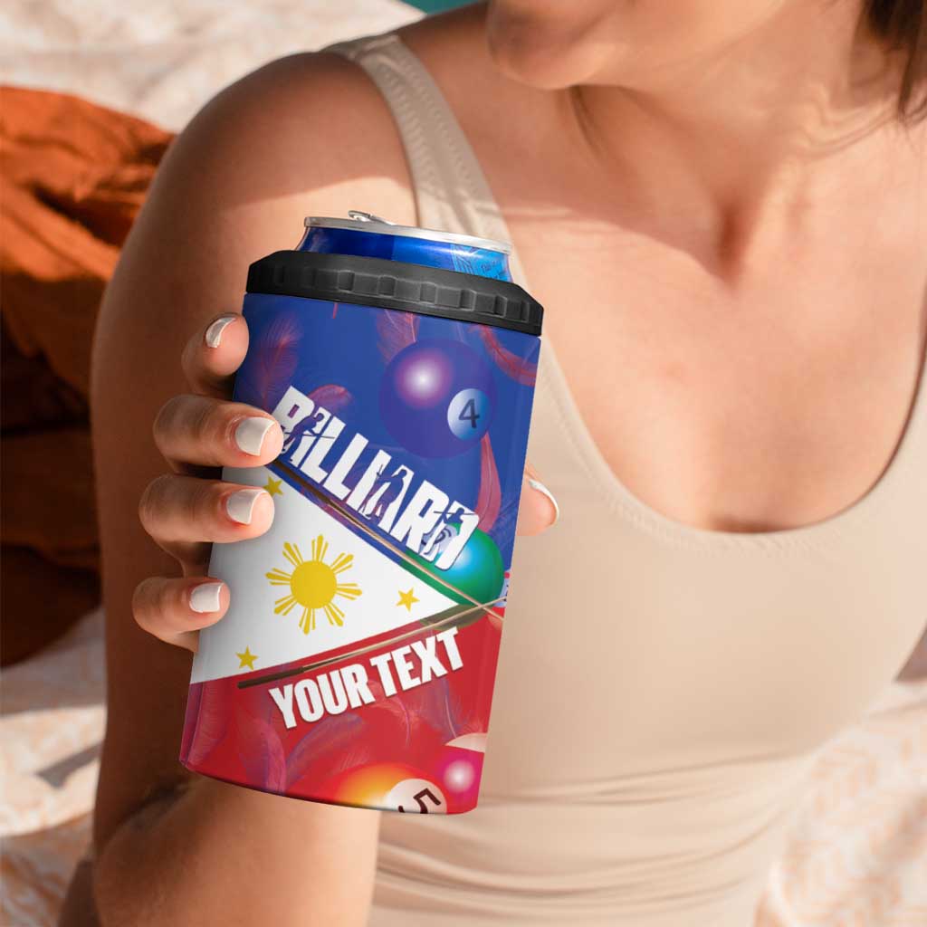 Personalised Philippines Billiards 4 in 1 Can Cooler Tumbler Cue With Balls Flag Style - Wonder Print Shop
