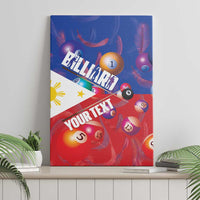 Personalised Philippines Billiards Canvas Wall Art Cue With Balls Flag Style - Wonder Print Shop