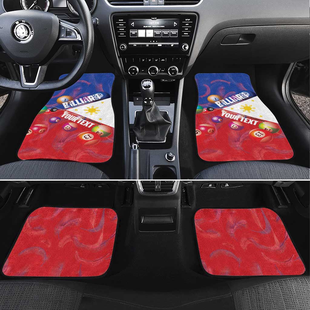 Personalised Philippines Billiards Car Mats Cue With Balls Flag Style - Wonder Print Shop