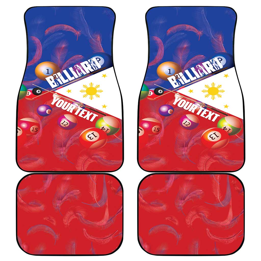 Personalised Philippines Billiards Car Mats Cue With Balls Flag Style - Wonder Print Shop