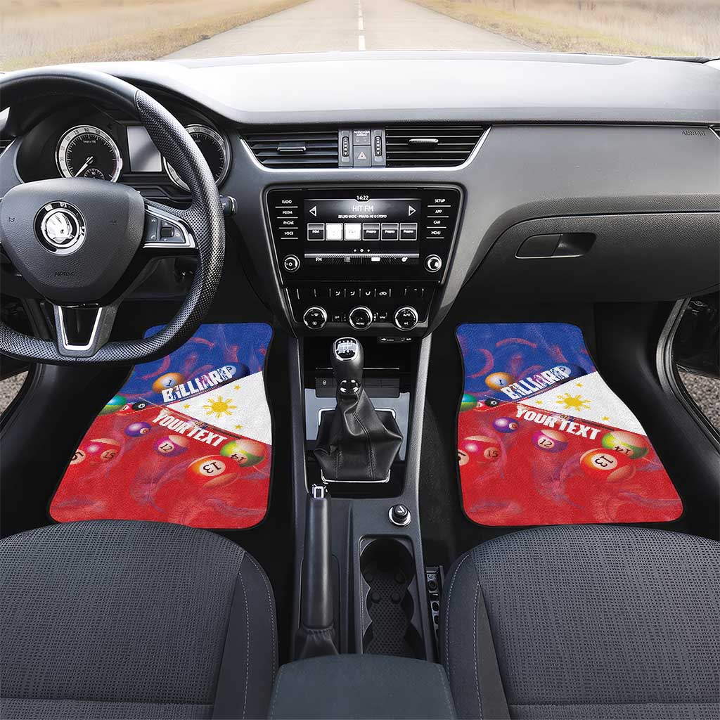 Personalised Philippines Billiards Car Mats Cue With Balls Flag Style - Wonder Print Shop