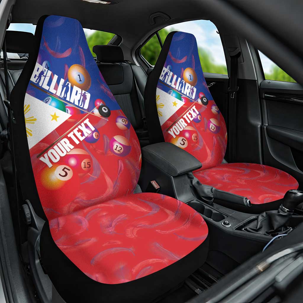 Personalised Philippines Billiards Car Seat Cover Cue With Balls Flag Style - Wonder Print Shop