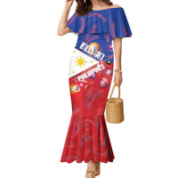 Personalised Philippines Billiards Family Matching Mermaid Dress and Hawaiian Shirt Cue With Balls Flag Style - Wonder Print Shop