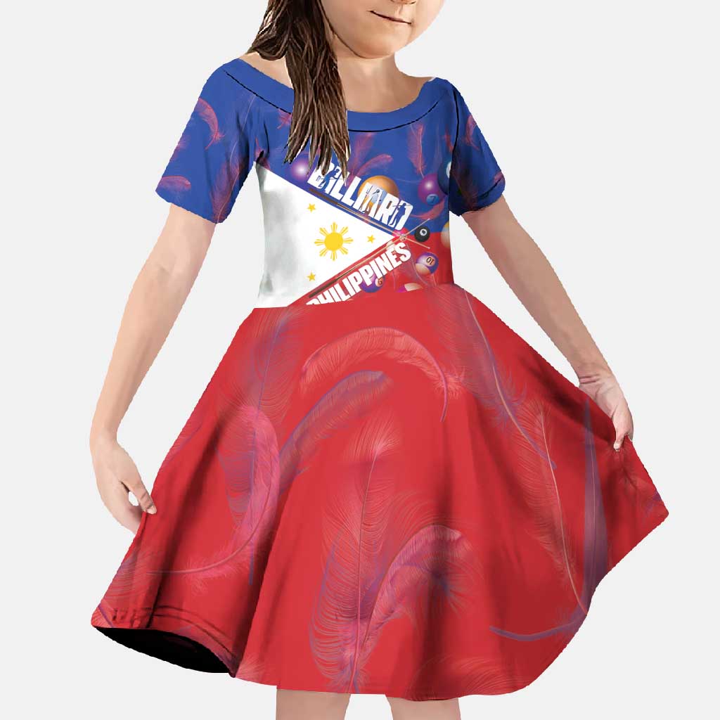 Personalised Philippines Billiards Family Matching Summer Maxi Dress and Hawaiian Shirt Cue With Balls Flag Style - Wonder Print Shop